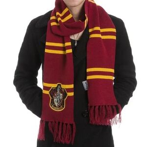 🆕 Harry Potter Gryffindor Patch Knit Scarf, Muticolor, One Size, Muticolor